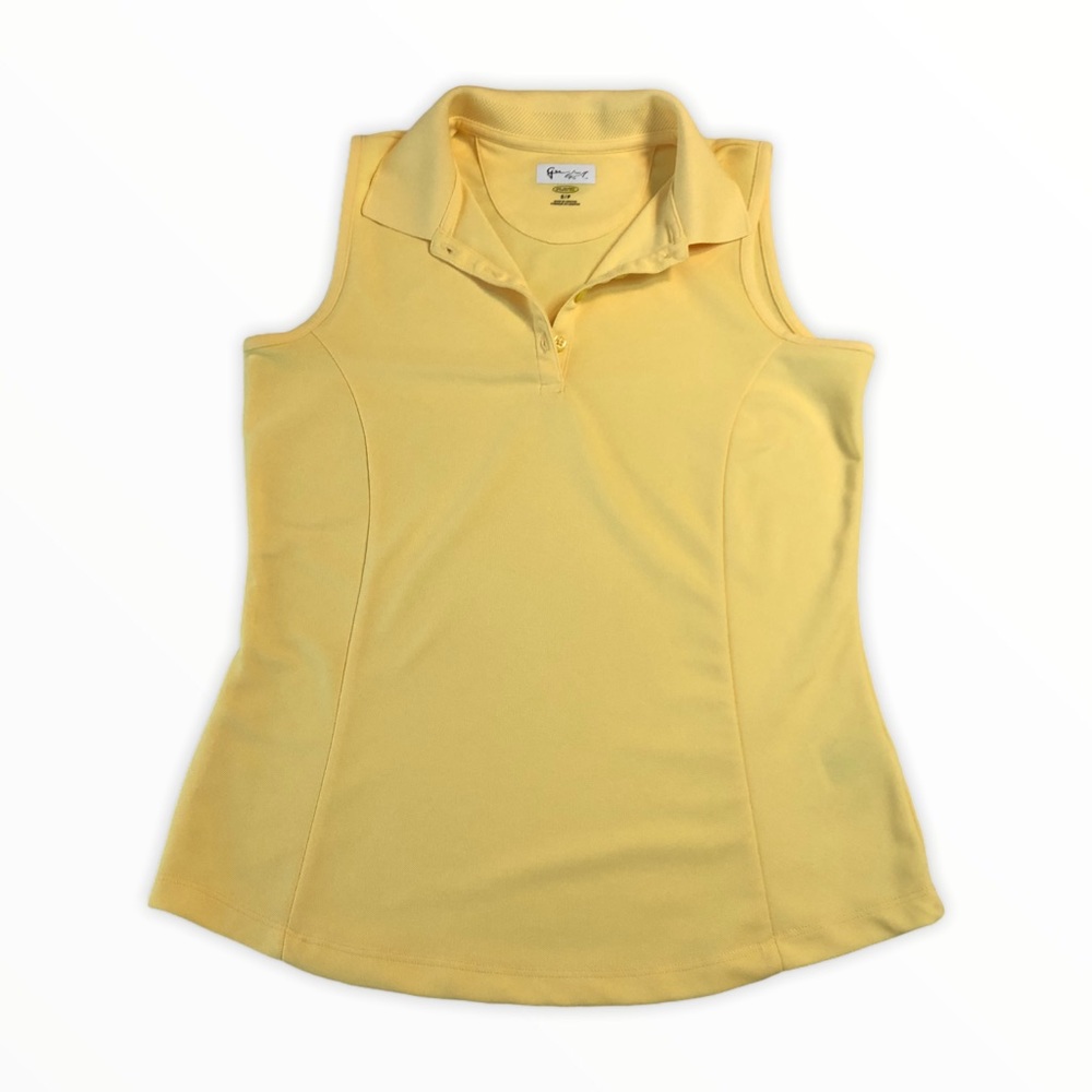 Greg Norman Yellow Golf Sleeveless Top Sz S